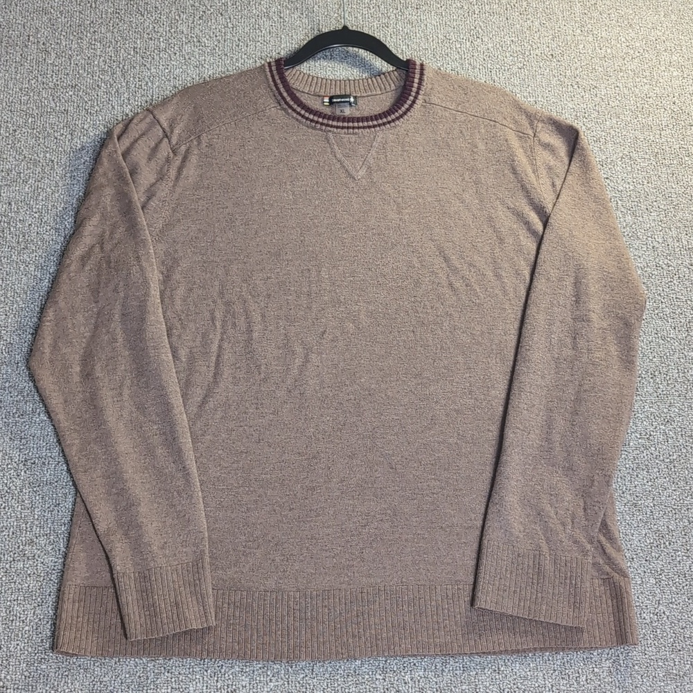 Smartwool Sparwood Crew Sweater Size XL in Taupe Brown Merino Wool